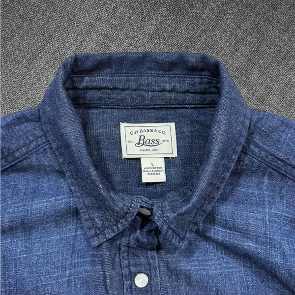 G.H. Bass & Co. Indigo Denim Button-Up Shirt - Image 4