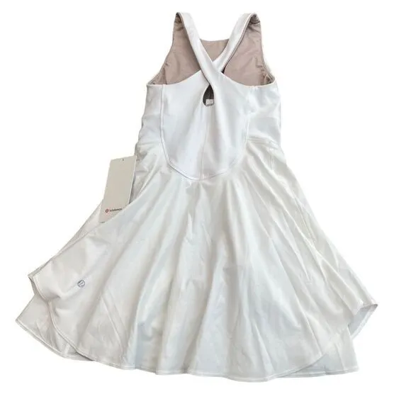 Lululemon Women’s‎ Size 2 Court Crush Tennis Dress Solid White Sporty New - Image 7