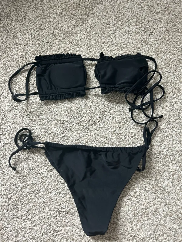 Strapless Black Bikini Set Shein - Image 2