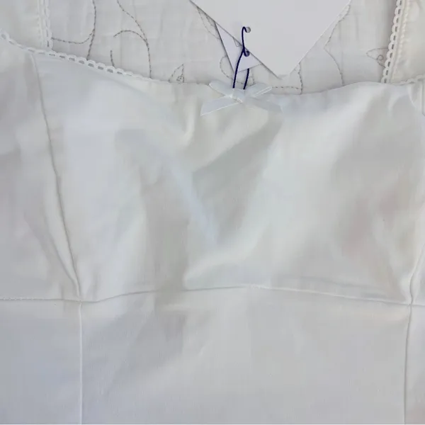 NWT Corset Top Tank Crop White Size Small - Image 2