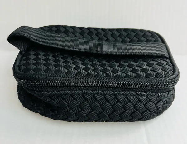Americana by Sharif Black Woven Cosmetic Bag with Tassel - Image 2