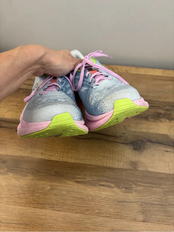 Hoka Mach 6 Athletic Running Shoes Pink Light Blue Women’s - Image 4