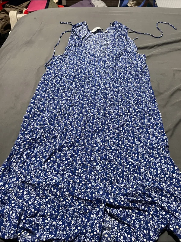 & other stories Blue Floral Sleeveless Summer Dress - Image 7