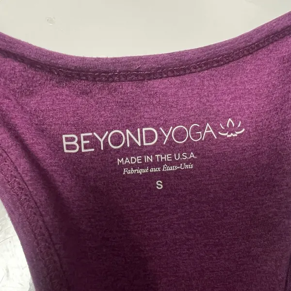 Beyond Yoga Sports Bra Lift Your Spirit Spacedye Aubergine-Beet Racerback Size S - Image 6
