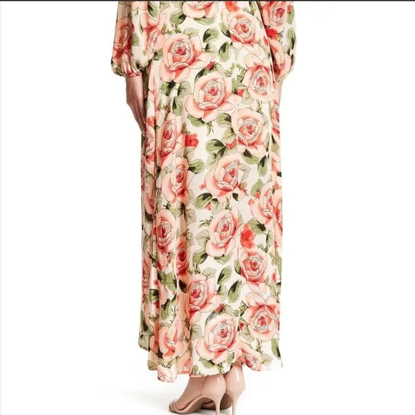 Bobeau Floral Print Maxi Wrap Dress Size XS - Image 2