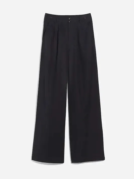 Madewell Black The Harlow Linen Blend Wide Leg Pants Size 14 - Image 2