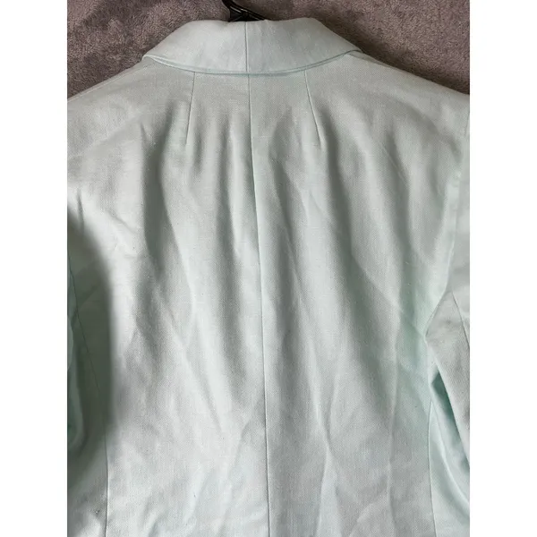 J.Crew Parke Blazer Mint Green Linen Blend Single Button Coastal Preppy Womens 4 - Image 4