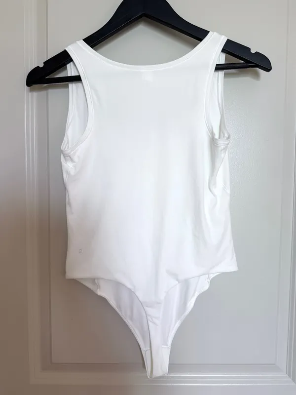 Lululemon Wundermost Ultra-Soft Nulu Square-Neck Sleeveless Bodysuit White - M - Image 2