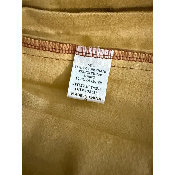 Vestique Camel Brown Vegan Faux Leather Belted Tiered Short Mini Skirt Small NWT - Image 8