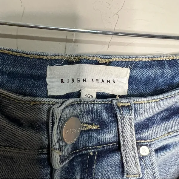 Risen High‎ Rise Tummy Control Crop Mom Denim Jeans - Image 8