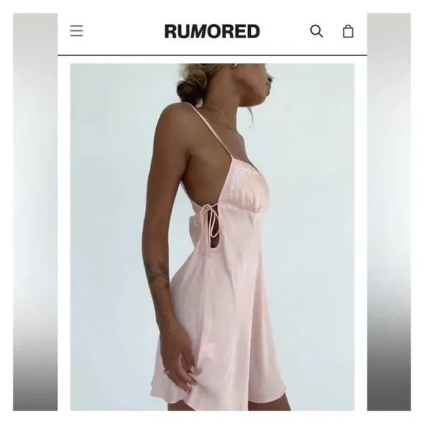 Rumor Slip Dress Pink - Image 2