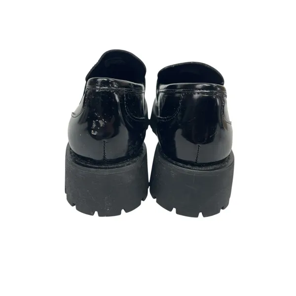 Steve Madden Lando Black Leather Slip On Toe Chunky Platform Loafers Shoes 8M - Image 3