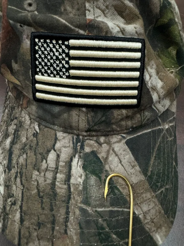 Camouflage American Flag Hat with Adjustable Back Multiple - Image 2
