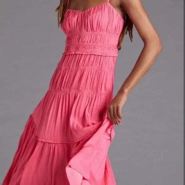 Anthropologie Elegant Pink Sleeveless Dress size 10 NWT - Image 2