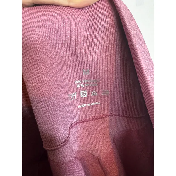 NVGTN Mauve Purple Contour Seamless High Waisted Workout Gym Leggings Size M - Image 9