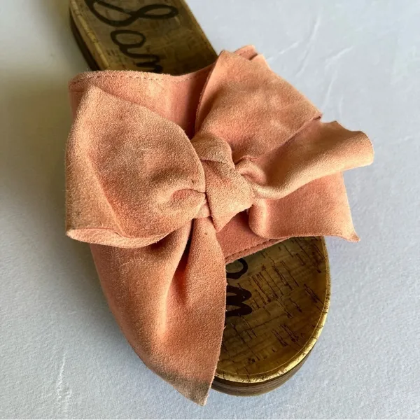 Sam Edelman Henna Pink Bow Slide Sandals Size 7 - Image 5