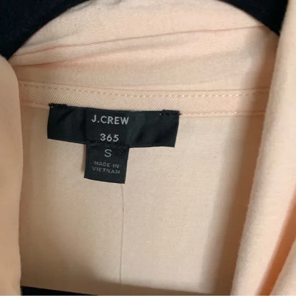J Crew tie neck pale‎ pink long sleeves top size small spring Easter - Image 5