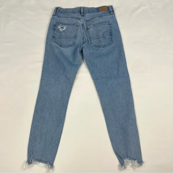 American Eagle Light Blue Denim Jeans, Size 4 Short - Image 3