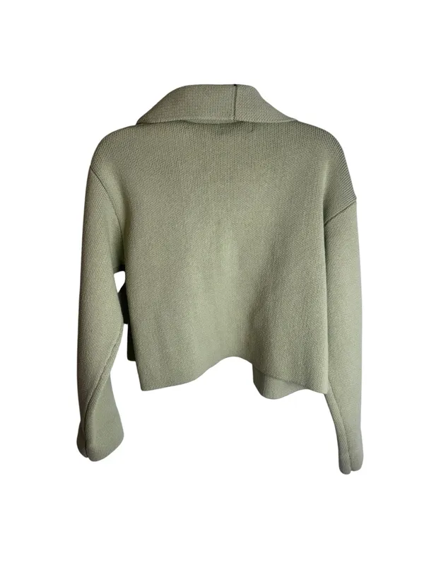 Anthropologie The Mariel Cropped Cardigan Sweater in green one size - Image 3