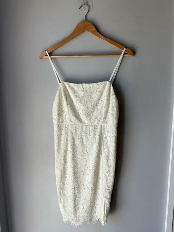 Hello Molly Ivory Cream Lace For One Night Only Mini Dress - Image 2