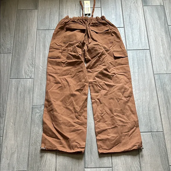 White Fox Boutique Tan Cargo Pants - Image 7