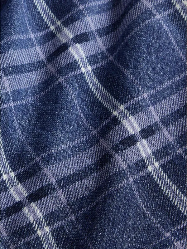 Gap Plaid Denim Mini Skirt NWT Dark Blue Indigo Plaid Size 26 / 2R - Image 6
