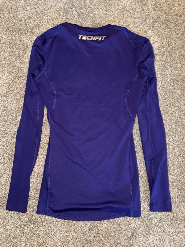 Adidas Techfit Compression Long Sleeve Climalite Athletic Top - Image 3