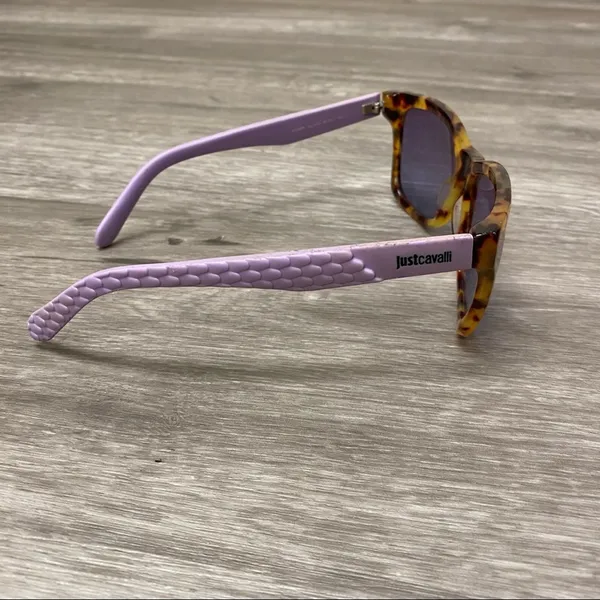 Just Cavalli Tortoiseshell Purple Cat Eye Sunglasses - Image 3