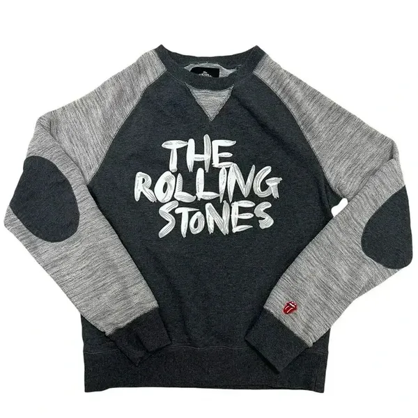 The Rolling Stones Script Tongue Logo Crew Neck Sweatshirt Gray 50 Years Tour S - Image 10