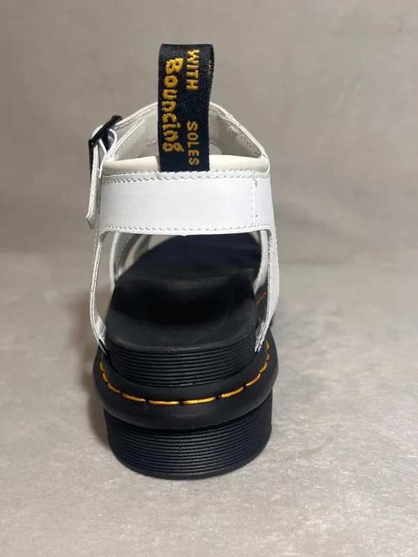 Dr. Martens Blaire White Sandals Women Sz 10 Leather Buckle Strappy Fit Summer - Image 11