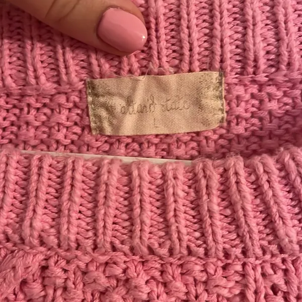 Altar’d State Cropped Pink Sweater - Image 3