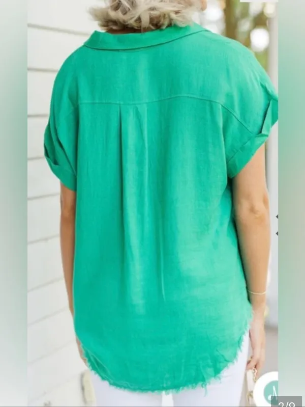 Umgee Hear Me Out Linen Blend Top - Image 7