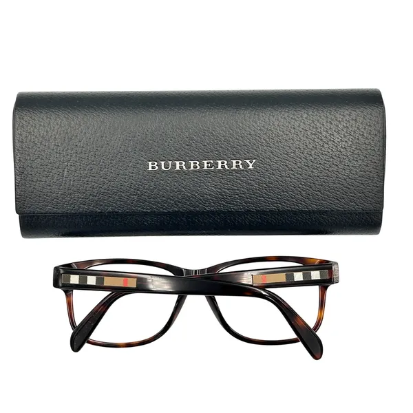 Burberry Eyeglass Frames Women's Tortoiseshell Brown 52 15 135 W/Black Hard Case - Image 4