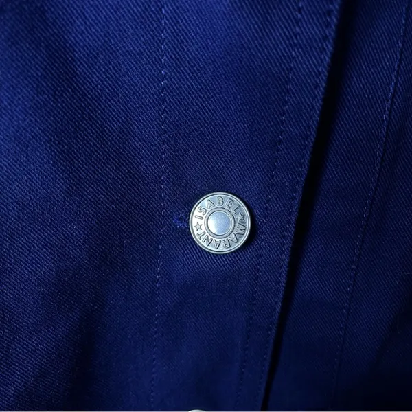 Isabel Marant Blue Dipazo Belted Denim Jacket‎ Womens Size 34 / US XS / 2 - Image 10