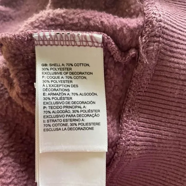 The North Face Women's Purple Long Sleeve Hoodie Sweatshirt Size L - Image 4