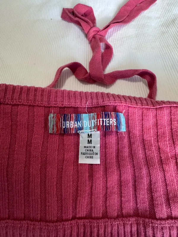 Pink Urban Outfitters Knit Bandeau Top - Image 4