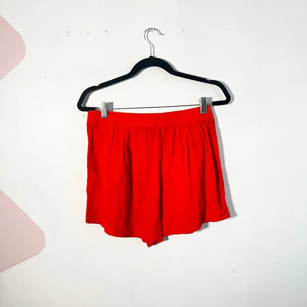 100% Orange Shorts Women's Large Orange Casual Lightweight - Image 2