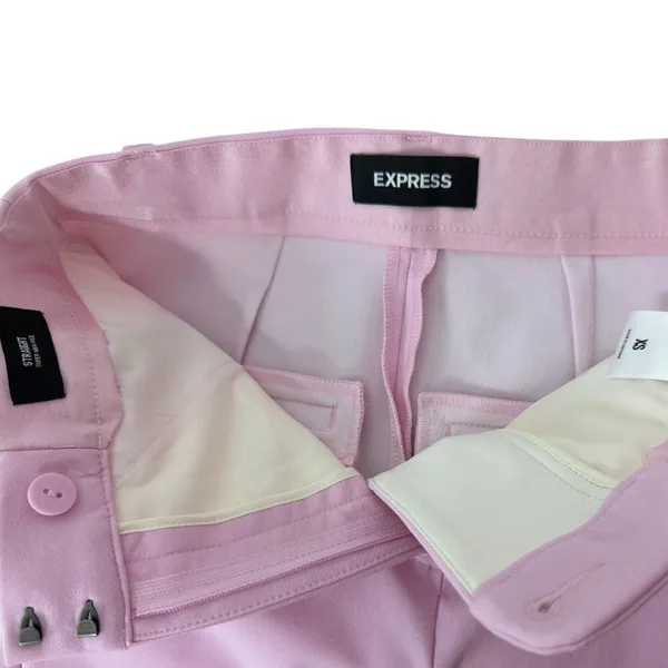 Express Women's High-Waisted Straight Leg Dress Pants Pink Lilac NWOT - Image 9