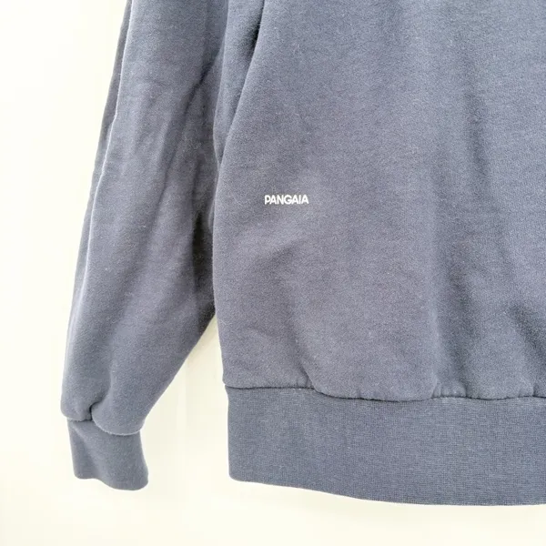 PANGAIA Womens 365 Midweight Organic Cotton Navy Blue Oversized Sweatshirt M - Image 7