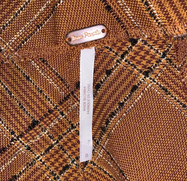 Free People plaid brown tweed mini skirt size 0 - Image 3