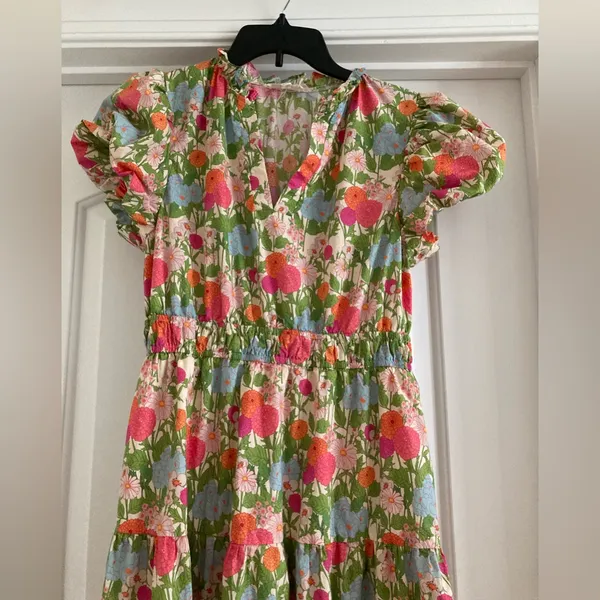 Entro Vibrant Floral Midi Dress Like New - Image 5