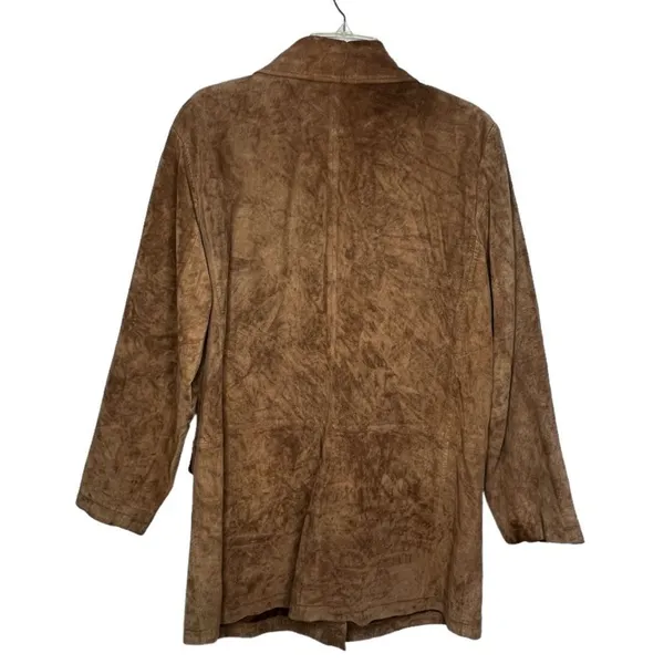Vintage Bernardo Collection‎ Suede Coat Brown Size L - Image 3