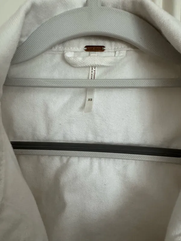 Free People white Denim Jacket XS - Image 2
