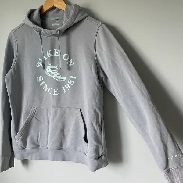 Merrell 'Hike On Since 1981' Hoodie Sweatshirt Gorpcore Blue Women's Size Medium - Image 5