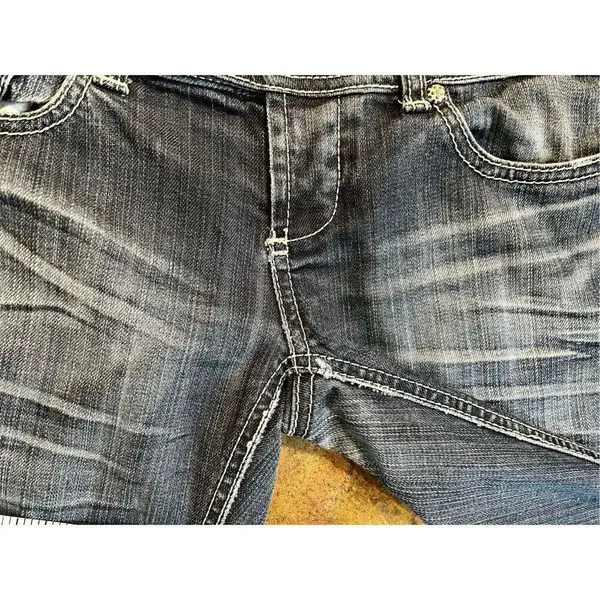 Standards & Practices 3 Button Close Boot Cut Size 27 Jeans Blue - Image 7