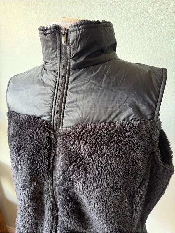 Columbia "Fast Beauty" Shaggy High-Pile Soft Fleece Vest Size XL - Image 3