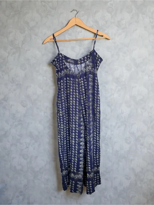 Urban Outfitters Navy Blue Floral Maxi‎ Dress - Image 2