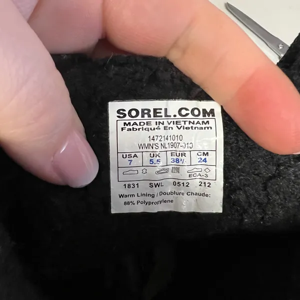 Sorel Tivoli Black Waterproof Winter Snow‎ Boots NL1907-010 Womens 7 - Image 8