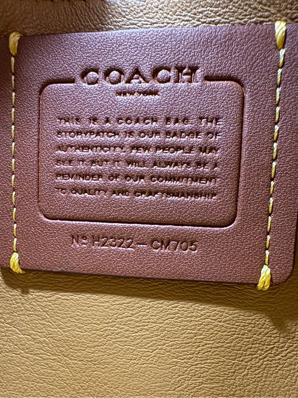 Coach Harley Crossbody Bag CM705 Glovetanned Leather Brass/Chalk NWT - Image 2