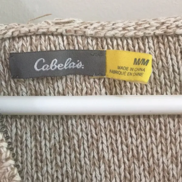 Cabela’s Zip Front Hooded Sweater Size M - Image 2